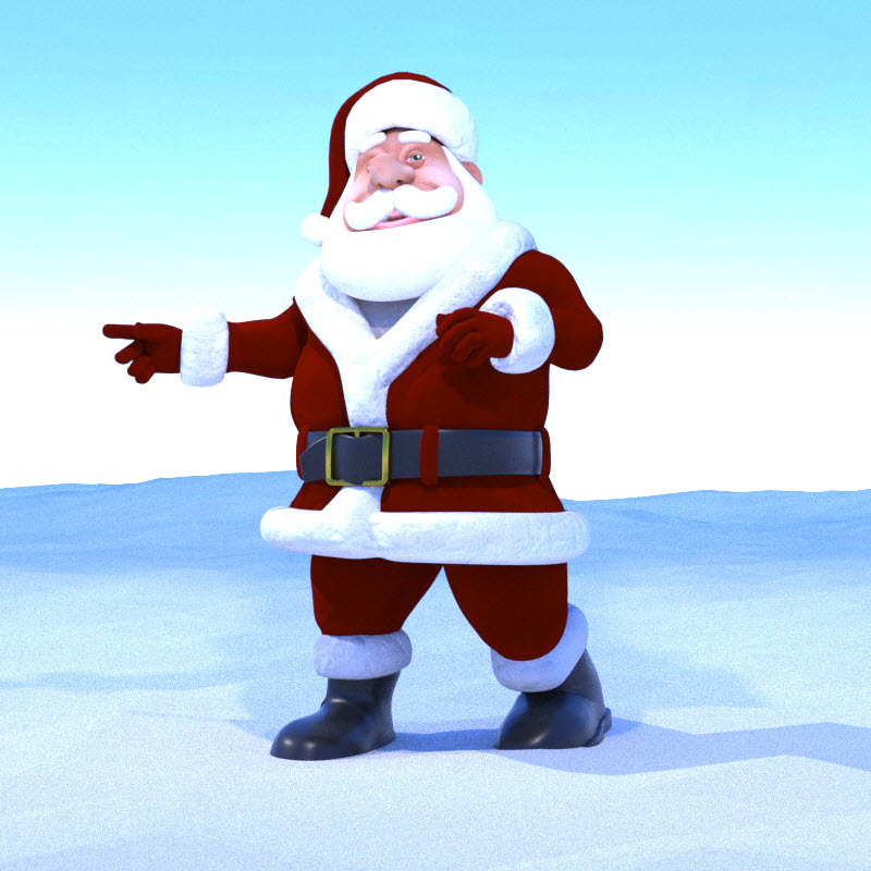 Classic Red Santa in Poser 11 / SuperFly